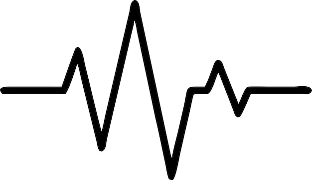 Heartbeat Line on white background Pulse Rate Heart line icon Vector illustration