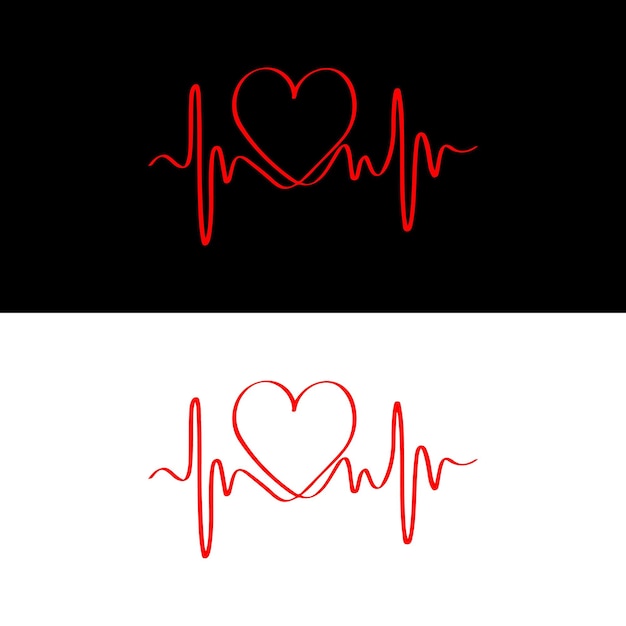 Heartbeat one line concept. Pulse, cardiogram vector symbol.