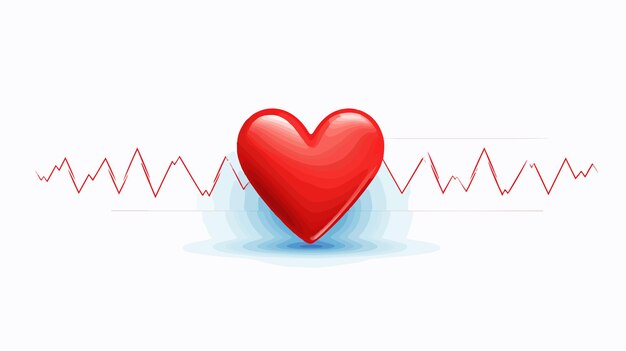 Vector heartbeat pulse with heart my heart beats for you stock photo