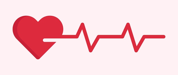 Vector heartbeat rate icon.