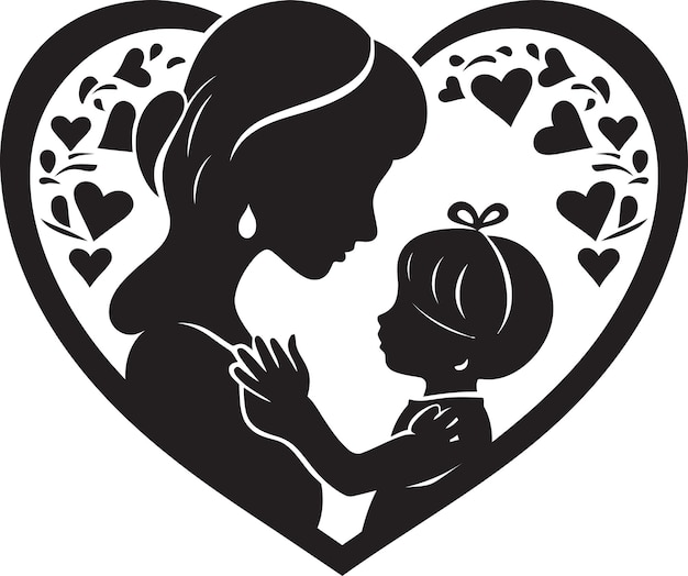 Heartfelt Maternity Floral Icon Nurturing Heart Maternal Emblem