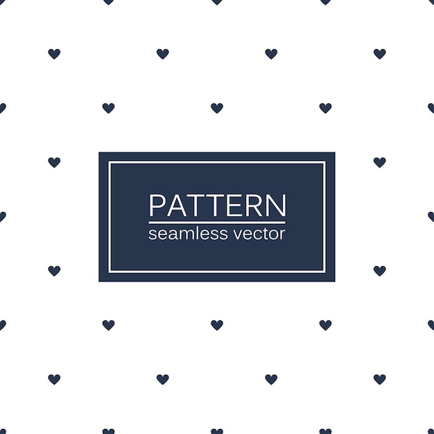 Hearts seamless minimalistic pattern vector repeatable background