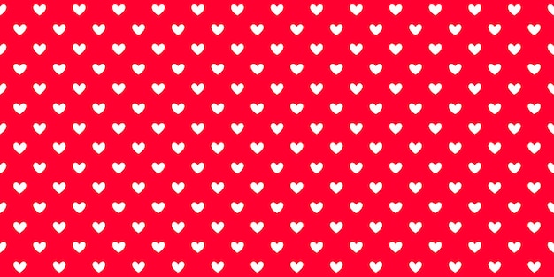 Hearts seamless pattern Red Valentines polka dot repeat background Heartshaped decorative texture