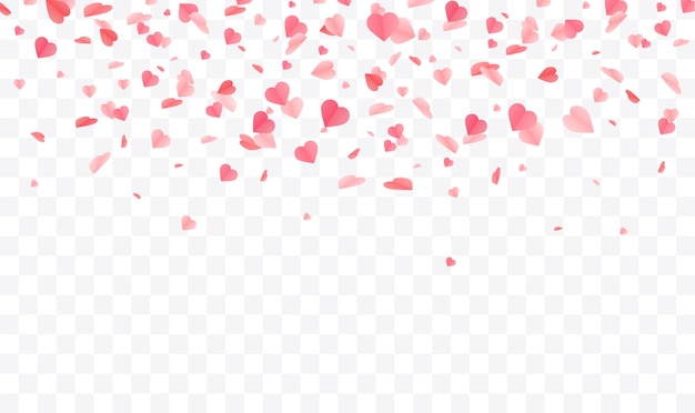 Hearts Shape confetti Background Valentines Day Design