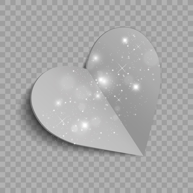 Hearts on a transparent background. Love card. Recognition of attractiveness.