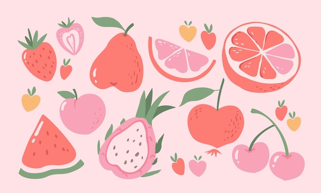 heartshaped fruit background