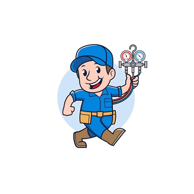 Heating ANd Cooling logo mascot