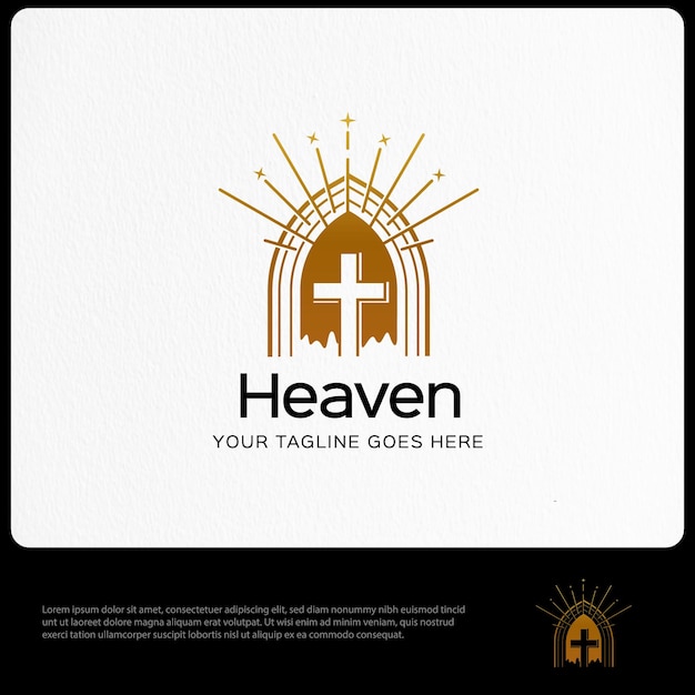 Vector heaven christianity logo