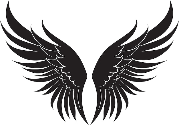 Heavenly Halo Emblem of Wings Serene Seraph Iconic Angel Design