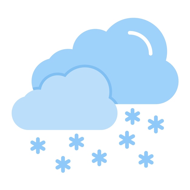 Heavy Snow Glyph Solid Black Illustration