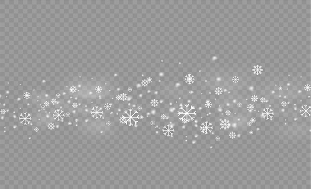 Heavy snowfall with foggy winter snowflakes falling christmas beautiful snow fog wind blizzard