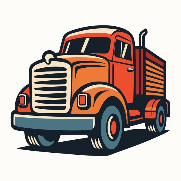 Vector heavy truck illustration