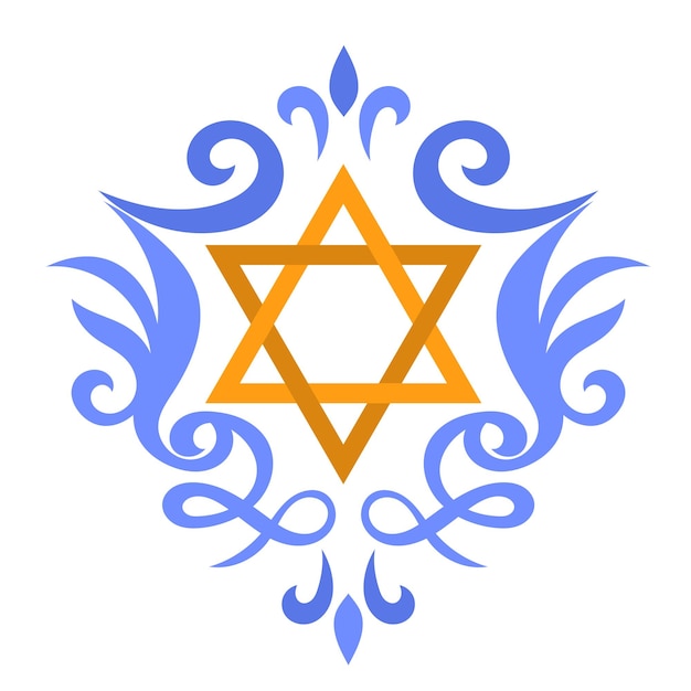 Hebrew David stars. Happy Hanukkah concept.