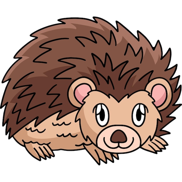 Hedgehog Animal Cartoon Colored Clipart