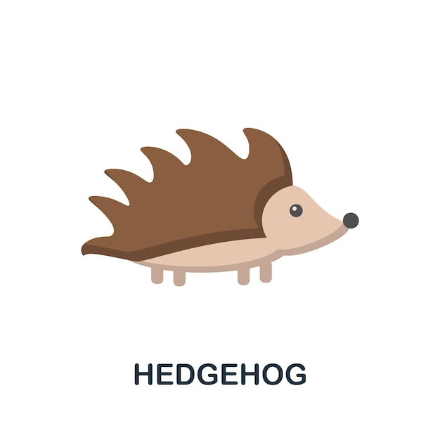 Hedgehog icon Simple element from autumn collection Creative Hedgehog icon for web design templates infographics and more