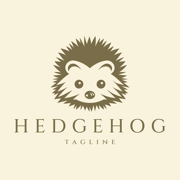 Hedgehog logo design vector illustration