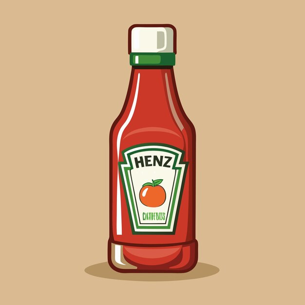 Vector heinz ketchup classic tomato ketchup sauce