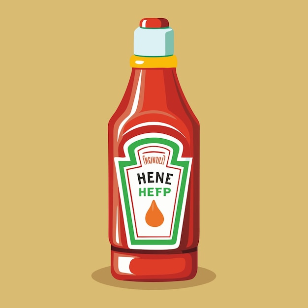 Vector heinz ketchup classic tomato ketchup sauce