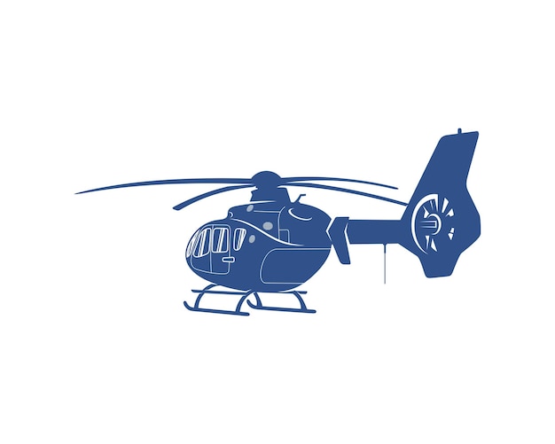 Helicopter logo design vector template Silhouette of Helicopter design illustration