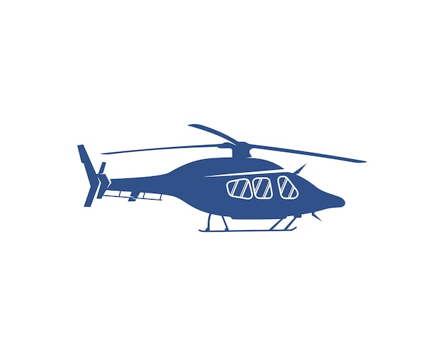 Helicopter logo design vector template Silhouette of Helicopter design illustration