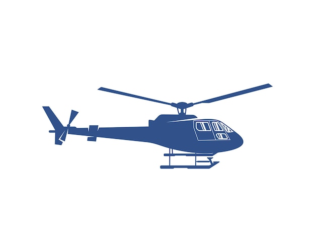 Helicopter logo design vector template Silhouette of Helicopter design illustration