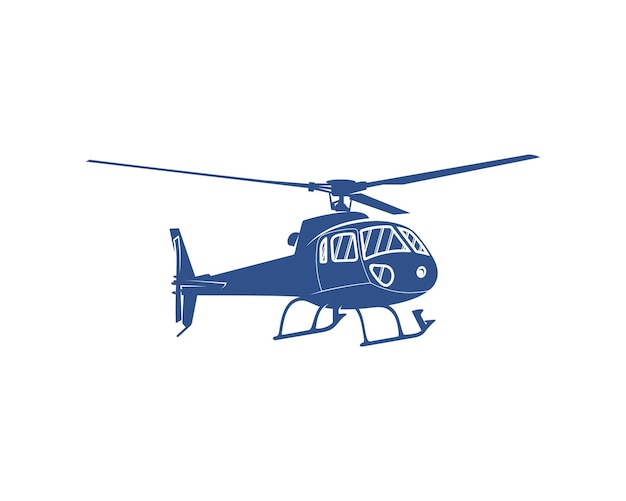 Helicopter logo design vector template Silhouette of Helicopter design illustration