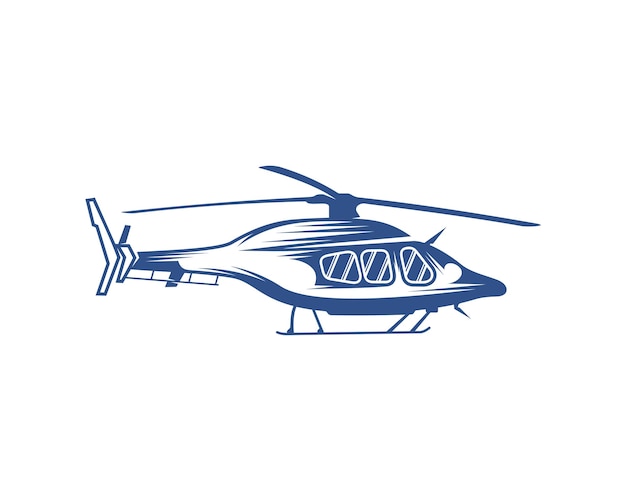 Helicopter logo design vector template Silhouette of Helicopter design illustration