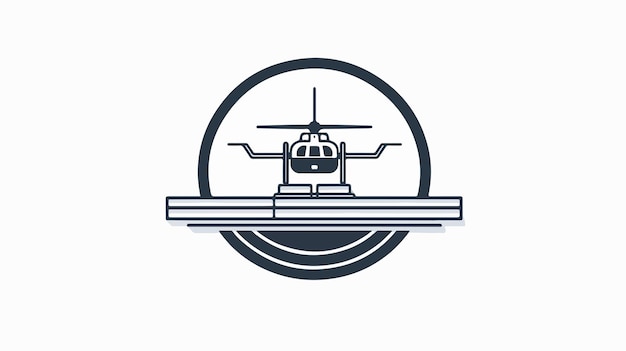 Vector helipad concept line icon simple element illustration