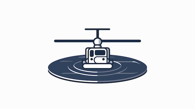 Vector helipad concept line icon simple element illustration