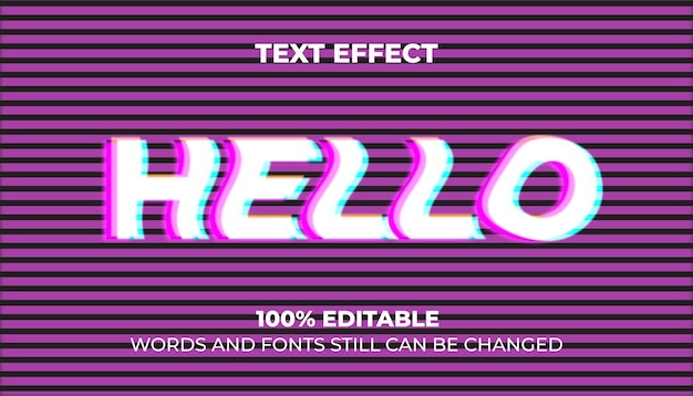 Hello 3D Abstract Editable Text  Effect