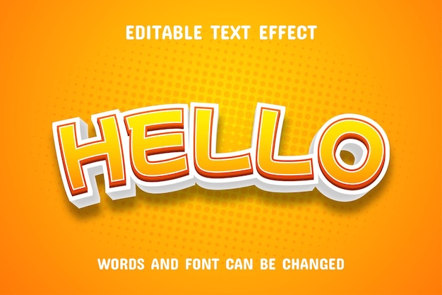 Hello 3d text effect