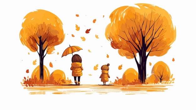 Vector hello autumn background vector illustration design