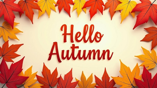 Hello Autumn Leaves Design