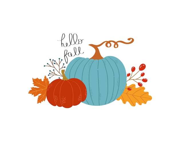 Hello autumn vector illustration