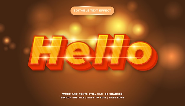 Hello editable text effect