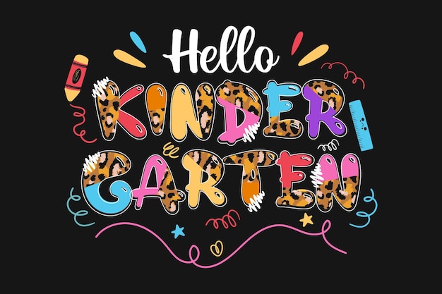 Hello Kindergarten Back To School Kids Tshirt