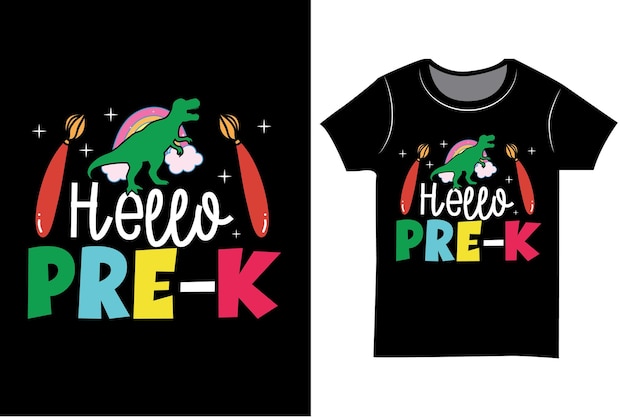 Hello, pre-k teacher typography design.