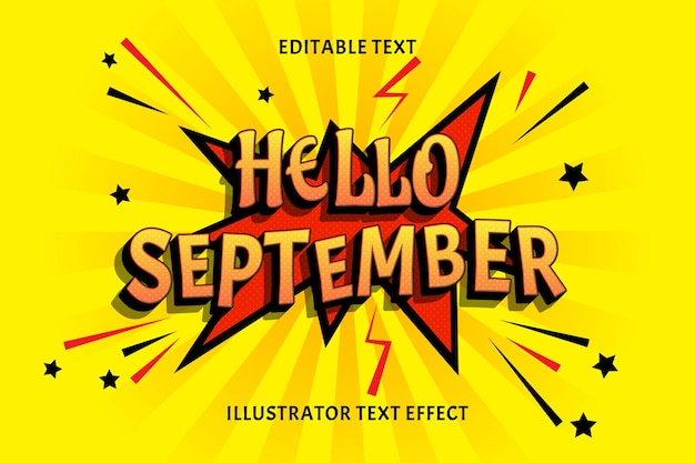 HELLO SEPTEMBER EDITABLE TEXT EFFECT