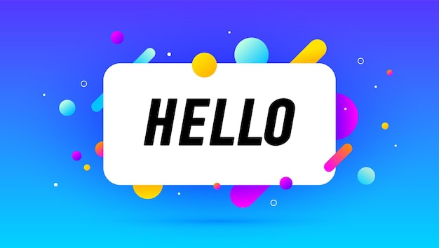 Hello speech bubble Banner poster