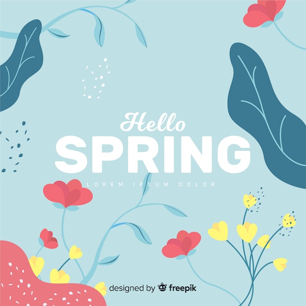 Hello spring background