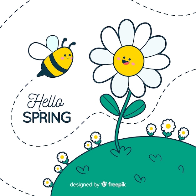 Hello spring background