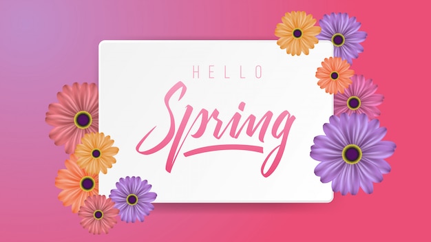 Hello spring card bacgkround