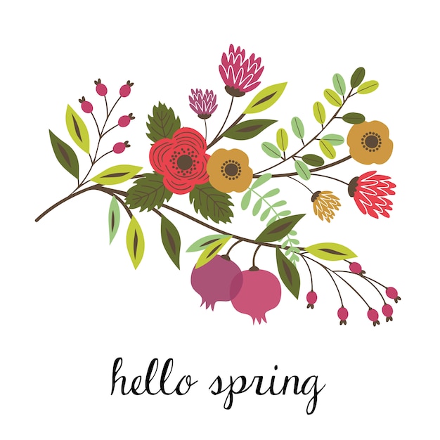 Hello spring card.