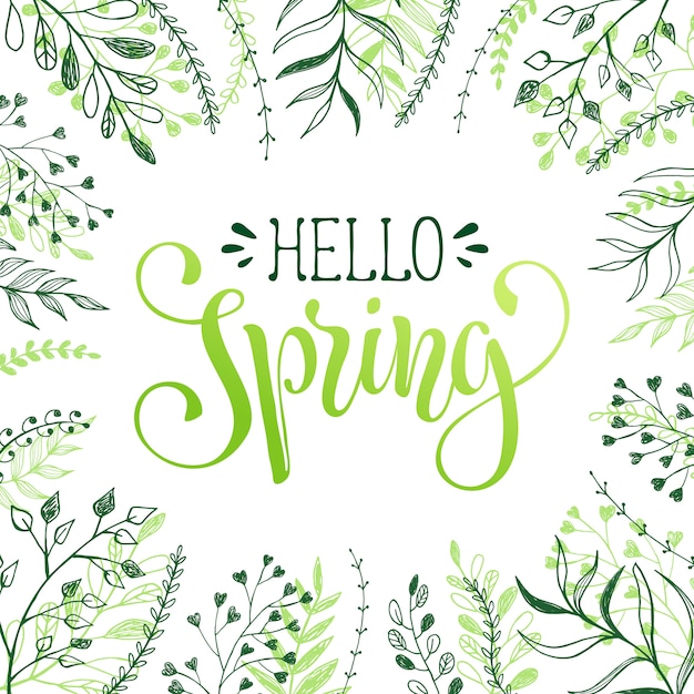 Hello spring greeting