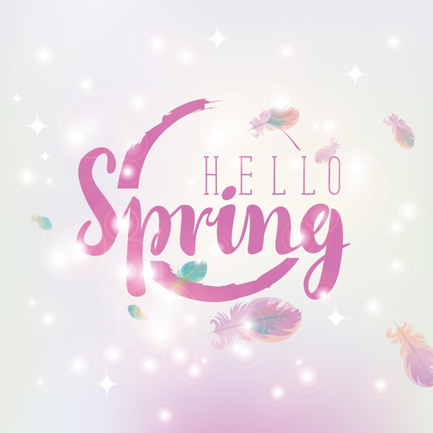 Hello spring inscription