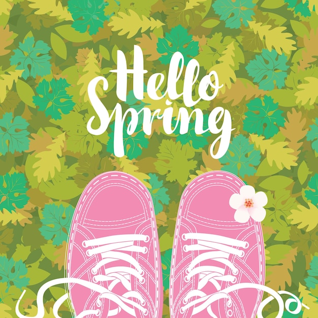 hello spring poster