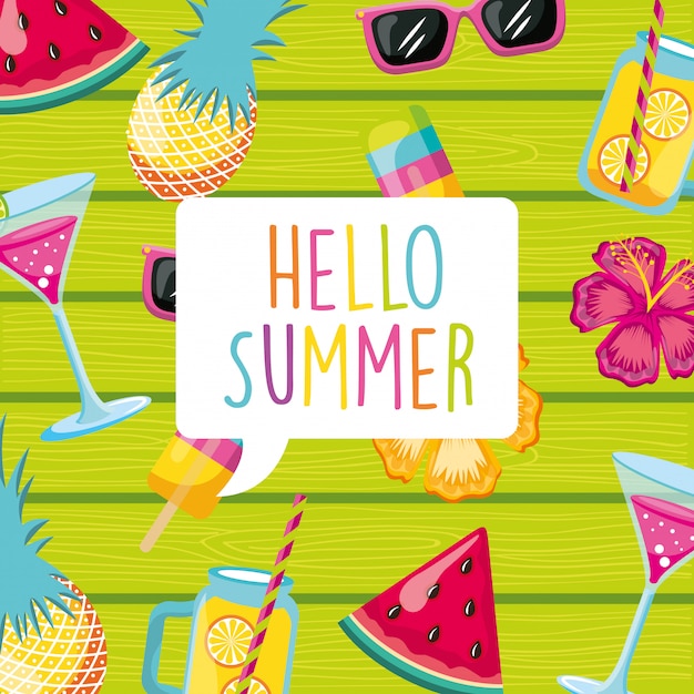 Hello summer card