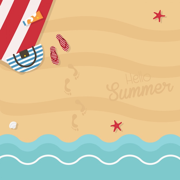 Hello Summer holiday Square card 