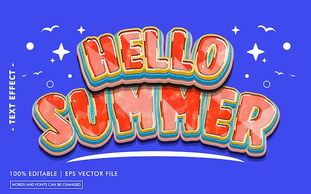 Hello Summer Text Effect Style