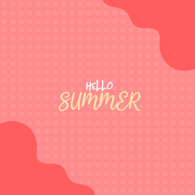 Hello Summer Vector T-Shirt and Social media Post Design